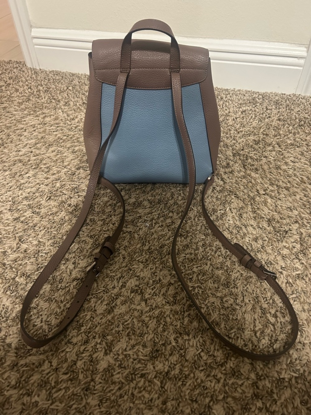 kate spade Brown and Blue Leather Backpack - Picture 7 of 9